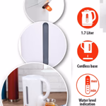 ALPINA Vízforraló 1,7 Liter 2200W PL fehér thumbnail 7