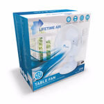 LIFETIME AIR Ventilátor asztali 23cm 23W fehér PP thumbnail 1