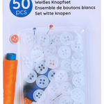 Gomb szett fehér 50db thumbnail 1