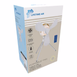 LIFETIME AIR Akkumulátoros ventilátor, 2000 mAh, 4 sebesség, távirányító, USB