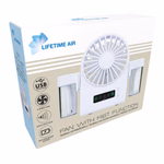LIFETIME AIR Asztali ventilátor párásítóval USB 6,2x14,5x5cm 159g