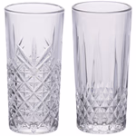 Üvegpohár vintage long drink, 7x15cm 300ml, 2 féle  thumbnail 1