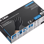 SETINO fekete Nitril púdermentes vizsgálókesztyű, 5.0 g, 100/doboz, XL méret thumbnail 2