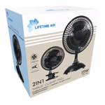 LIFETIME AIR Ventilátor asztali 3 sebességes 230V 15cm 15W; 19x19x235cm 673g