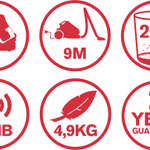 DIRT DEVIL porzsák nélküli porszívó 700W, 2,7L, HEPA12, 79 dB, 4.9kg thumbnail 7