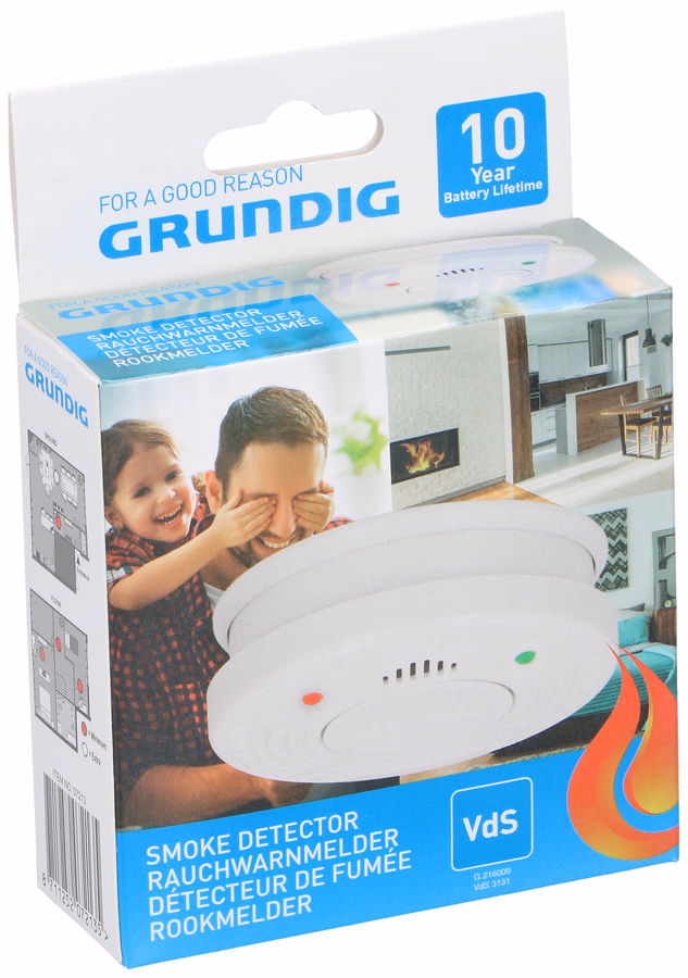 GRUNDIG Füstérzékelő, VDS, 10 év elemes - Image 1 of 5