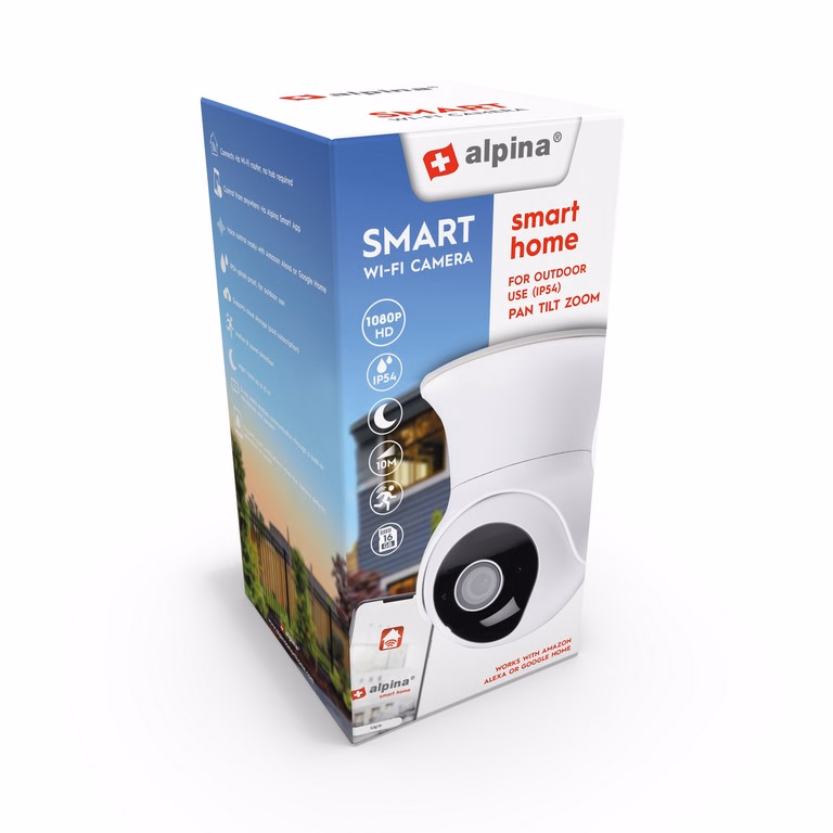 ALPINA Smart home WiFi IP kamera FHD 1080p 230V IP54 - Image 1 of 6