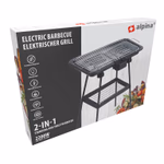 ALPINA Elektromos grill BBQ állvány 230V 5,85x4,2x7,15cm