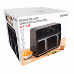 ALPINA Légsütő dupla 8L 230V 1700W 37,8x36,4x31,9cm 7kg thumbnail 1