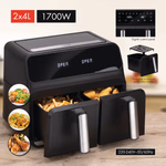 ALPINA Légsütő dupla 8L 230V 1700W 37,8x36,4x31,9cm 7kg thumbnail 3