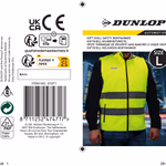 DUNLOP Láthatósági mellény Méret: L Polybag Lb100% PES Sárga CE thumbnail 1