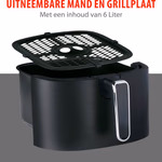 ALPINA AirFryer forrólevegős sütő 6L, 1600W, analóg thumbnail 2