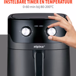 ALPINA AirFryer forrólevegős sütő 6L, 1600W, analóg thumbnail 3
