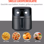 ALPINA AirFryer forrólevegős sütő 6L, 1600W, analóg thumbnail 7