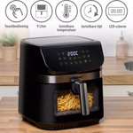 ALPINA AirFryer forrólevegős sütő 9L, 1800W, betekintő ablak thumbnail 2