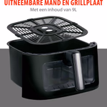 ALPINA AirFryer forrólevegős sütő 9L, 1800W, betekintő ablak thumbnail 3
