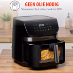 ALPINA AirFryer forrólevegős sütő 9L, 1800W, betekintő ablak thumbnail 7