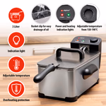 ALPINA Olajsütő 3L 2000W, max 190°C, 323 x 205 x 189mm thumbnail 9