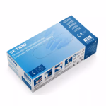 SETINO Nitril púdermentes vizsgálókesztyű, kék, 3.5 g, 100/doboz, L méret