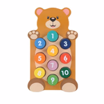 MARIONETTE WOODEN TOYS Fa tanuló játék számok halacskás 28x20cm thumbnail 2