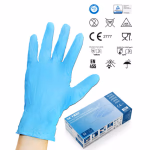 SETINO Nitril púdermentes vizsgálókesztyű, kék, 3.5 g, 100/doboz, M méret thumbnail 2