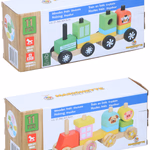 MARIONETTE WOODEN TOYS Fa építőjáték vonat 10 részes 2 féle thumbnail 1