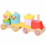 MARIONETTE WOODEN TOYS Fa építőjáték vonat 10 részes 2 féle thumbnail 4