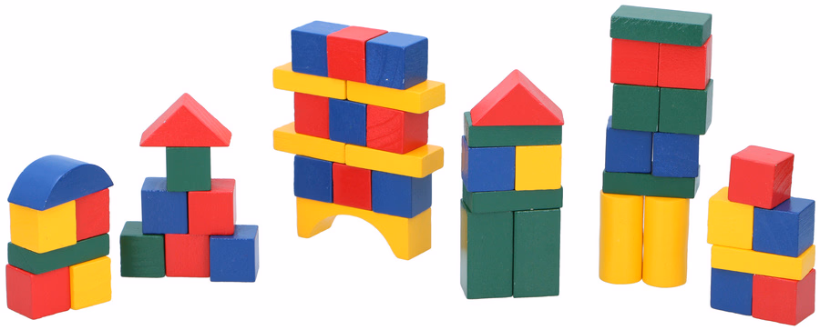 MARIONETTE WOODEN TOYS Fa építőkocka szett 50 db - Image 1 of 2