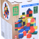 MARIONETTE WOODEN TOYS Fa építőkocka szett 75 db thumbnail 1