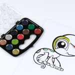 TOPWRITE Vízfesték csillámporos, 12 szín, palettán + ecset- 3 verzióban thumbnail 2