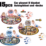 Játszószőnyeg 76cm autókkal és kiegészítőkkel 15 részes 3 féle thumbnail 1