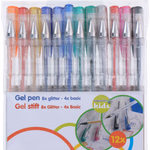 TOPWRITE Zselés toll 12db-os csomag, glitter és neon verziókban thumbnail 1