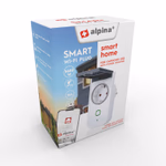 ALPINA Kültéri okos dugalj, IP44, időzítés, fogyasztásmérés, alkalmazásvezérlés SMART thumbnail 1