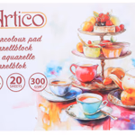ARTICO Akvarell papír, A4, 20 lap, 300 g/m²