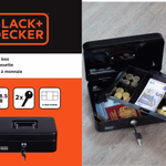 BLACK+DECKER pénzkazetta 5 osztásos - 25x18x8,5cm - Fém - Fekete (BXCHMS7010) thumbnail 4