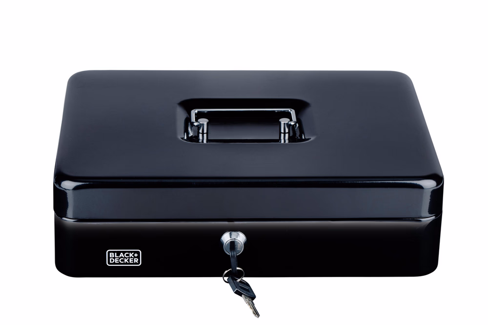 BLACK+DECKER pénzkazetta 4 osztásos - 30x24x8,5cm - Fém - Fekete (BXCHMS7011) - Image 1 of 4