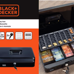 BLACK+DECKER pénzkazetta 4 osztásos - 30x24x8,5cm - Fém - Fekete (BXCHMS7011) thumbnail 3