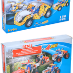 EDDY TOYS Fém építő játék 160-180 részes 4in1 2 féle thumbnail 1