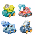 EDDY TOYS Építő autó dinó 12x11x6cm 4 féle thumbnail 2