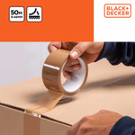 BLACK+DECKER csomagoló szalag 48mmx50mtr, barna B+D 38Micron Brown (BXPATA7007) thumbnail 1