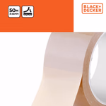 BLACK+DECKER csomagoló szalag 48mmx50mtr, barna B+D 38Micron Brown (BXPATA7007) thumbnail 2