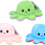 EDDY TOYS Plüss polip kifordítható hangulatváltó 19cm, 3 szín