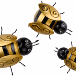 ARTICASA Faldekor méhecske fém 3db 12x10x8cm -  thumbnail 1