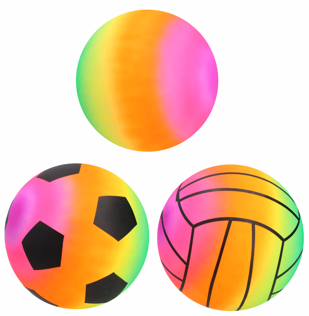 Labda 23cm szivárvány színű PVC - Image 1 of 1
