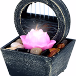 ARTICASA Asztali szökőkút elemes (2xAA, nem tart.) 11x11x17cm Lótusz -  thumbnail 2