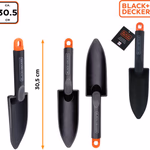 BLACK+DECKER Ültetőlapát méretjelzéssel 30,5cm polipropilén thumbnail 1