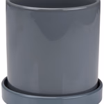 ARTICASA Kerámia kaspó alátéttel 15x15x13cm szürke - 