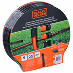 BLACK+DECKER Locsolótömlő készlet 4 csatlakozóval ⌀13mmx25m thumbnail 1
