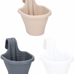 Kaspó korlátra 2-es köralakú 19,5x20,5x26cm 3szín thumbnail 1