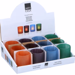 ARTICASA Gyertyatartó üveg 5,5x5,5x6,5cm 4 féle display(12) -  thumbnail 1